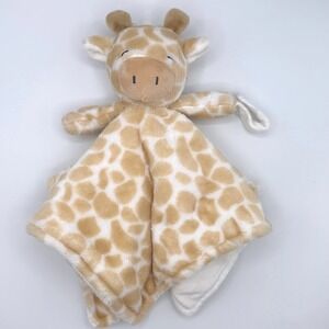 Carter's Giraffe Security Blanket Unisex Tan White Plush Lovey Pacifier Strap